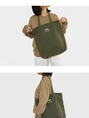 Khaki Canvas Tote Bag Canvas Handbag Womens Canvas Tote Shoulder Bag for Men