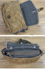 Denim Side Bags Womens Blue Denim Messenger Bag Vintage Denim Shoulder Bag For Women