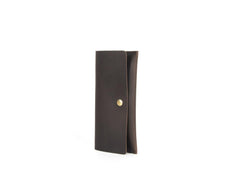 Long Leather Wallet with Flap Mens Wallet with Flap Brown Leather Flap Wallet - iwalletsmen