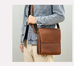 Leather Vertical Crossbody Bag - iwalletsmen