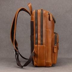 Vintage Crazy Horse Leather Backpack - FYYY04591041