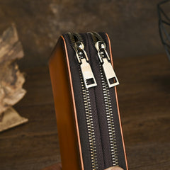 Long Mens Double Zip Wallet Wristlet - iwalletsmen