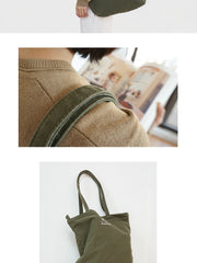 Khaki Canvas Tote Bag Canvas Handbag Womens Canvas Tote Shoulder Bag for Men