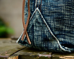 Blue Jean Vertical Tote Bag Denim Tote Handbag Denim Tote Bag Blue Denim Tote Shoulder Bag - Feltify