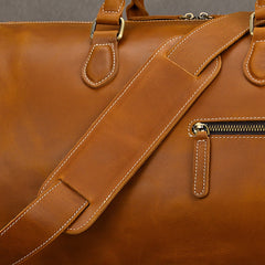 Large Leather Weekender Bag for Men Vintage Leather Weekend Bag for Men - iwalletsmen