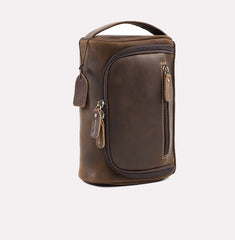 Brown Full Grain Leather Toiletry Bag Leather Toiletry Bag Men's Leather Toiletry Bag - iwalletsmen