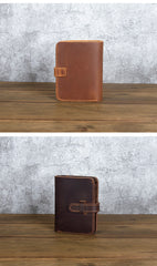 Leather Vertical Wallet with Buckle Mens Wallets Leather Vertical Bifold Wallet - iwalletsmen