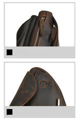 Brown Leather Sling Bag for Men 