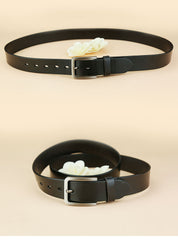 Genuine Leather Black Fashion Belt Formal Leather Belt Casual Belt for Men