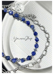 Womens White Stone Wallet Chain Double Wallet Chain - iChainWallets