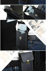 Mens Leather Belt Bag Pouch Bag - iwalletsmen