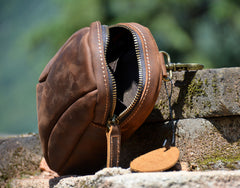 Small Pouch Bag for Men Cell Phone Belt Holster Mens Leather Belt Bag Leather Belt Pouch - iwalletsmen
