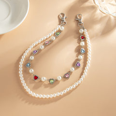 Pearl Wallet Chain for Women Double Beaded Wallet Chain Womens Wallet Chain - iChainWallets