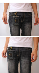 Fashion Denim Mens Keys Wallet Denim Key Holders With Belt Clip for Women