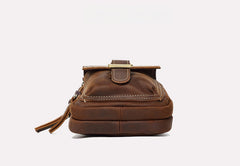 Brown Leather Belts Pouches 