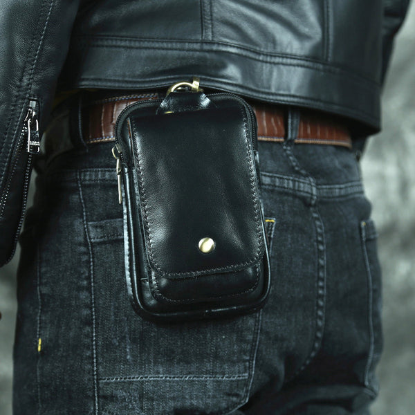 Leather Cell Phone Holster Mobile Phone Belt Holder Cell Phone Holsters with Belt Loop Leather Belt Pouch