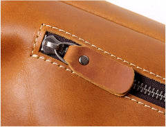 Brown Leather Fanny Pack Large Leather Waist Bag Brown Leather Waist Bag - iwalletsmen