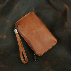 Brown Wristlet Clutch Wallet for Men Mens Clutch Leather Wallet - iwalletsmen