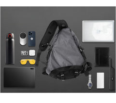 Waterproof Nylon Large Hiking Sling Bag For Big Men