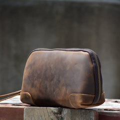 Leather Clutch Wristlet Vintage Men's Leather Clutch Purse - iwalletsmen