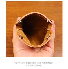 Brown Mens Coin Pouch Wallet 