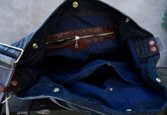 Vintage Blue Denim Messenger Bag - lifestyle - iwalletsmen