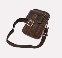 Brown Leather Belts Pouches 