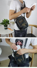 Blue Denim Mens Small Vertical Shoulder Bag Denim Side Bag Small Crossbody Bag For Women