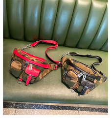 Camouflage Fanny Pack for Men Camouflage Denim Leather Waist Bag Camouflage Belt Bag - Feltify