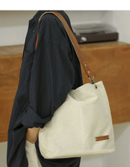 Womens White Canvas Tote Bags