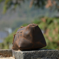 Brown Leather Toiletry Bag Full Grain Leather Toiletry Bag Vintage Mens Toiletry Bag - iwalletsmen