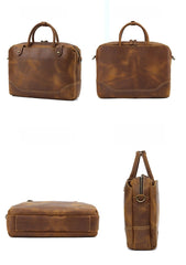 15 Inch Leather Laptop Bag for Men 