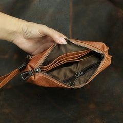 Brown Wristlet Clutch Wallet for Men Mens Clutch Leather Wallet - iwalletsmen