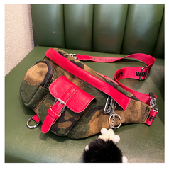 Camouflage Fanny Pack for Men Camouflage Denim Leather Waist Bag Camouflage Belt Bag - Feltify