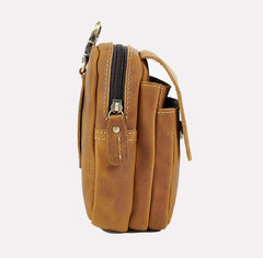 Brown Leather Belt Loop Pouch 