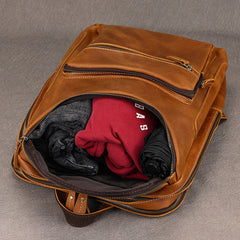 Vintage Crazy Horse Leather Backpack - FYYY04591041