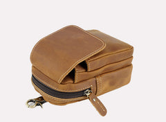 Brown Leather Belt Loop Pouch 
