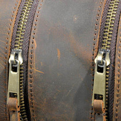 Dark Brown Leather Toiletry Bag