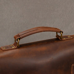 Brown Leather 14 inches Laptop Briefcase - iwalletsmen