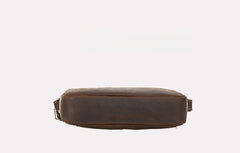 Brown Small Italian Leather Crossbody Bag - iwalletsmen