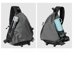 Waterproof Nylon Large Hiking Sling Bag For Big Men