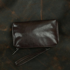 Black Wristlet Clutch Wallet for Men Mens Clutch Leather Wallet - iwalletsmen