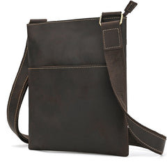 Men's Vertical Messenger Bag Leather Cross body Bags for Men Leather Cross Body Bag - iwalletsmen