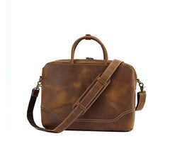 Brown 15 Inch Leather Laptop Bag for Men 