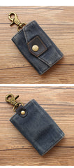 Cool Denim Mens Keys Wallet Denim Key Holders With Belt Clip for Women