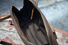 Leather Clutch Wristlet 