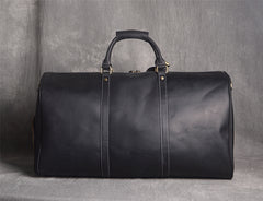 Cool Mens Leather Large Weekender Bag Duffle Bag Vintage Large Travel Bag for Men