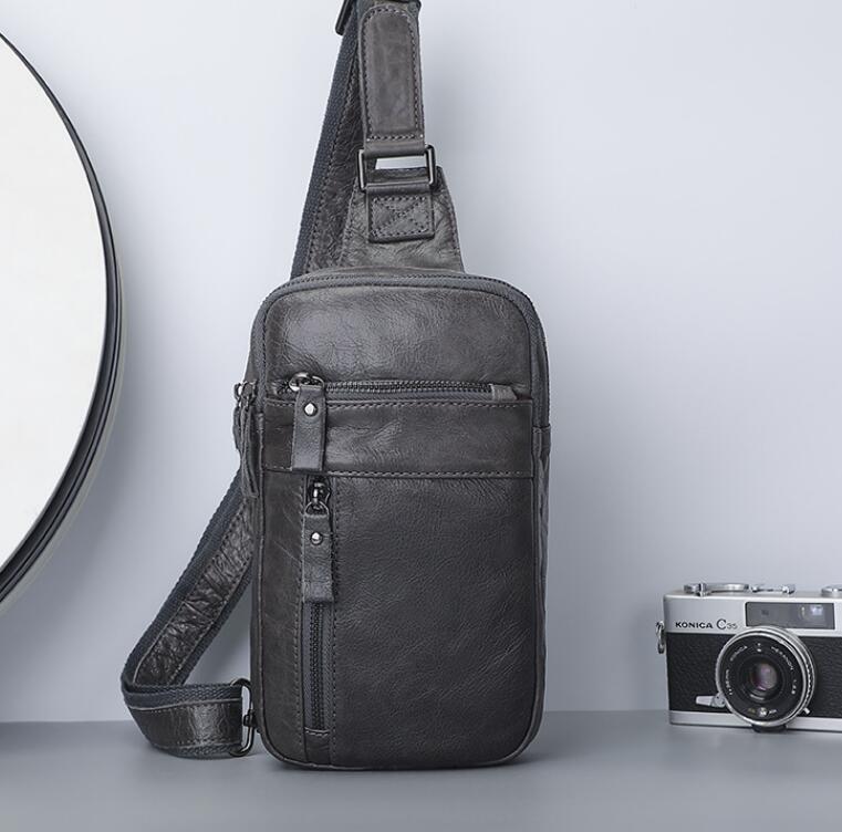 Vintage Leather Mens Sling Bag Sling Shoulder Bag Sling Backpack for men