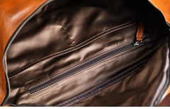 Cool Brown Mens Leather Large Travel Sling Bag Large Leather Waist Bags Fanny Pack for Men