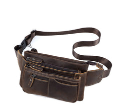 Vintage Small Leather Waist Bag Mens - iwalletsmen